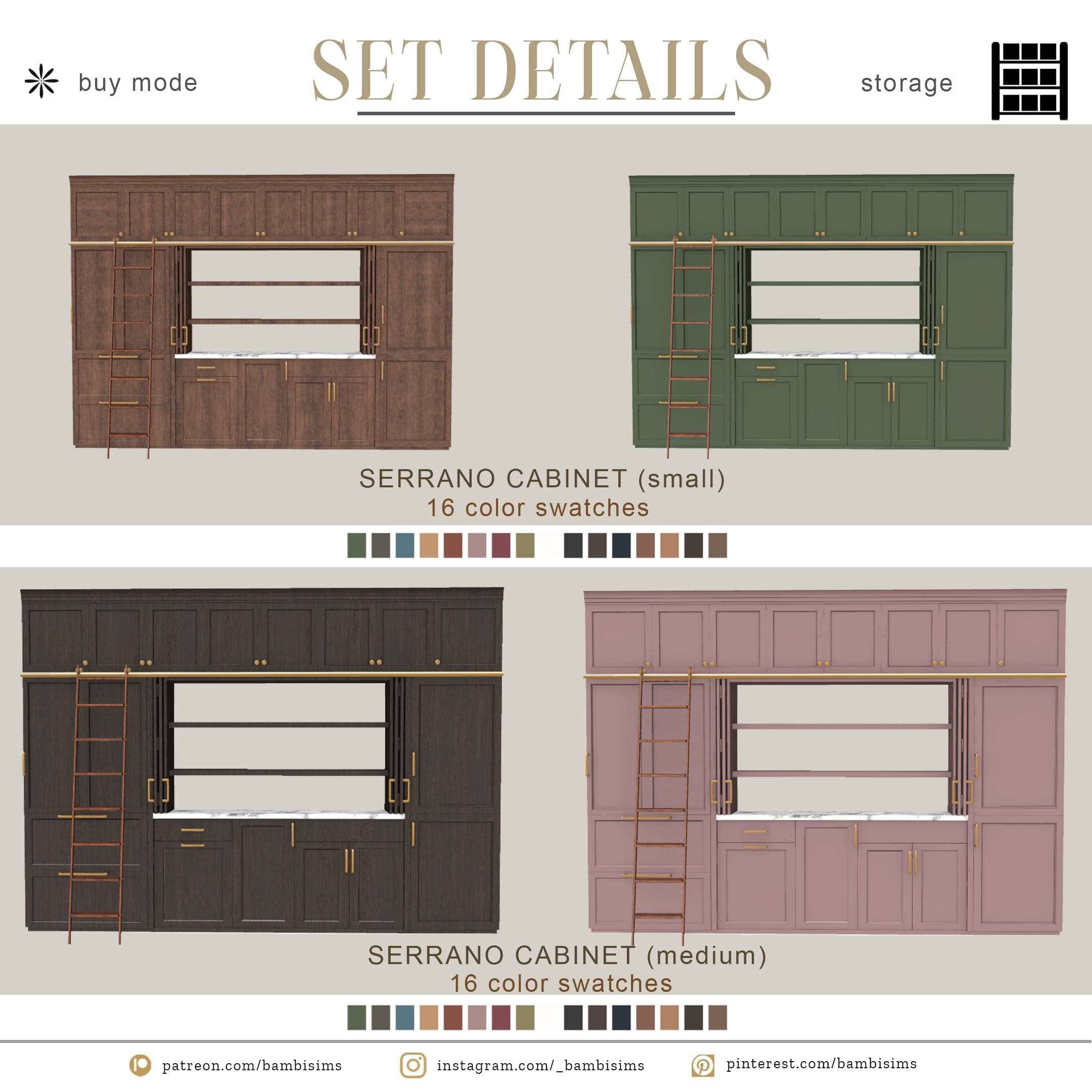 Галерея мода Шкаф Serrano Cabinets #1